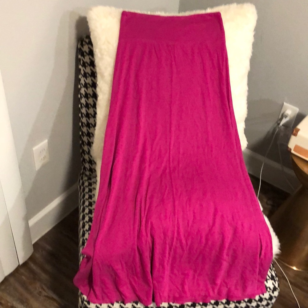 Cotton Pink Maxi Skirt